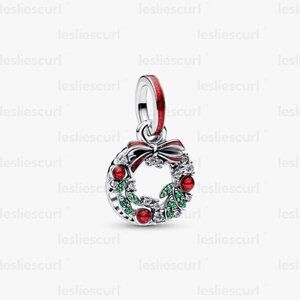 Pandora Holiday Wreath Double Dangle Charm